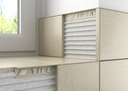Tileasy 10mm Square Edge Metal Trim - Wicker Stone Effect - (Pack of 5)