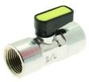 GAS COCK 3/8"x3/8" FxF MINI BORE       CHROME