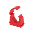 RED PIPE CLIP LOCKABLE 15mm SINGLE