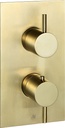 JTP VOS TH CONCEALED 2 OUTLET SH VALVE BRUSHED BRASS