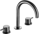 JTP VOS 3 HOLE DECK MOUNTED BASIN MIXER BRUSHED BLACK