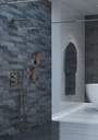 JTP VOS TH CONCEALED 2 OUTLET SH VALVE BRUSHED BLACK