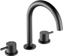 JTP 3 HOLE DECK MOUNTED BASIN MIXER MATT BLACK