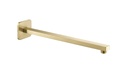 JTP HIX SQUARE SH ARM BRUSHED BRASS 380MM