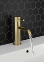 JTP VOS SL BASIN MIXER DESIGNER H&LE BRUSHED BRASS