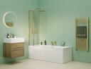 LK SQ DOUBLE  HINGED BATH SCREEN  BB ROKU