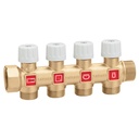 Altecnic 3/4 inch 2 Outlets Modular Single Distribution Manifold with Shut Off Valves