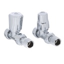 Altecnic 15mm Eclipse Straight Manual Radiator Valve with Chrome Heads