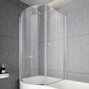 Beaufort Screen Type 1 Pivot Doors Left Handed Bathscreen - Chrome