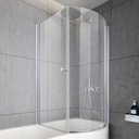 Beaufort Screen Type 1 Pivot Doors Right Handed Bathscreen - Chrome