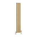 Malmesbury 1800 x 280 Aluminium Radiator - Brass Effect