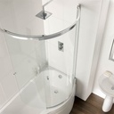 Prado screen type 3 panel+sliding door Easy Clean - Silver
