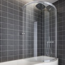 Beaufort screen Type 3, sliding door - Chrome