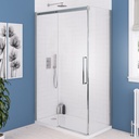 Corniche 2000x1700 8mm Semi-Frameless Sliding Shower Door - Chrome