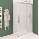 Corniche 2000x1000 8mm Semi-Frameless Sliding Shower Door - Brushed Brass
