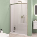 Corniche 2000x1400 8mm Framed Sliding Shower Door - Brushed Brass