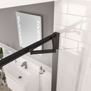 Corniche 2000 8mm 1000 In-Fold Shower Door  - Matt Black