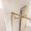Corniche 2000 8mm 700 In-Fold Shower Door  - Brushed Brass