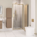 Corniche 2000 8mm 760 In-Fold Shower Door  - Brushed Brass