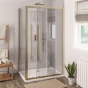 Vantage 2000 8mm 1700 Soft Close Sliding   Shower Door - Brushed Brass