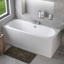 Biscay Straight Edge DE 1800x800 Bath only - Matt White (Bath panel, waste & additional items sold separately)