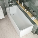 Malin Single Ended 1800x700 (440) 5mm Bath only - Matt White (Bath panel, waste & additional items sold separately)