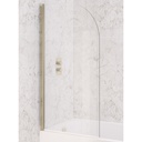 Radius 6mm Bath Screen - Brushed Brass