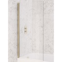 Straight 6mm Bathscreen - Brushed Brass
