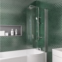 P Shape Bath Screen Right Handed - Chrome