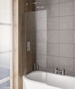 Bray Left Handed 6mm Bath Screen - Chrome