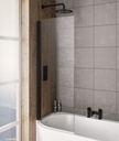 Bray Left Handed 6mm Bath Screen - Black