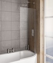Bray Right Handed 6mm Bath Screen - Chrome