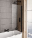 Bray Right Handed 6mm Bath Screen - Black