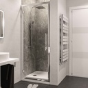 Corniche 8mm Framed Hinged Shower Door 2000x760 - Chrome