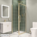 Corniche Hinge Door Side Shower Panel 2000x700 - Brushed Brass