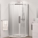 Corniche 800x800x2000 Quadrant Shower  Enclosure - Chrome