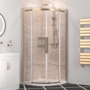 Corniche 1000x1000x2000 Quadrant Shower  Enclosure - Brushed Brass