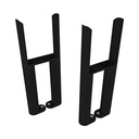 Imperia 3 Column Radiator Feet (pair) - Matt Black