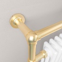 Avon 960 x 500 Towel rail - Brushed Brass/Gloss White