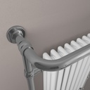 Isbourne 940 x 507 Towel rail - Chrome/Gloss White