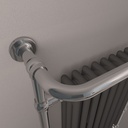 Isbourne 940 x 507 Towel rail - Chrome/Matt Anthracite