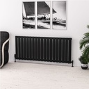 Warrington 600 x 1440 Radiator Type10 - Matt Black