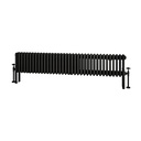 Imperia 4 Column Radiator 300 x 1640mm - Matt Black