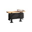 Imperia 6 Column Bench Radiator 480 x 850mm - Matt Black