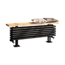 Imperia 6 Column Bench Radiator 480 x 1200mm - Matt Black