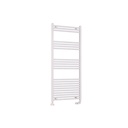 Wendover Straight Multirail 1400 x 600 Towel rail - Gloss White