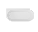 Bray 1600 Left Handed Bath including waste - White