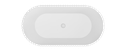 Isleworth 1500 Freestanding Bath including waste - White