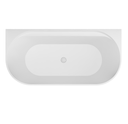Grafton D shaped Bath 1650x800 - White