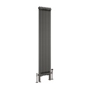 Imperia 2 Column Radiator 1800 x 380mm - Bare Metal